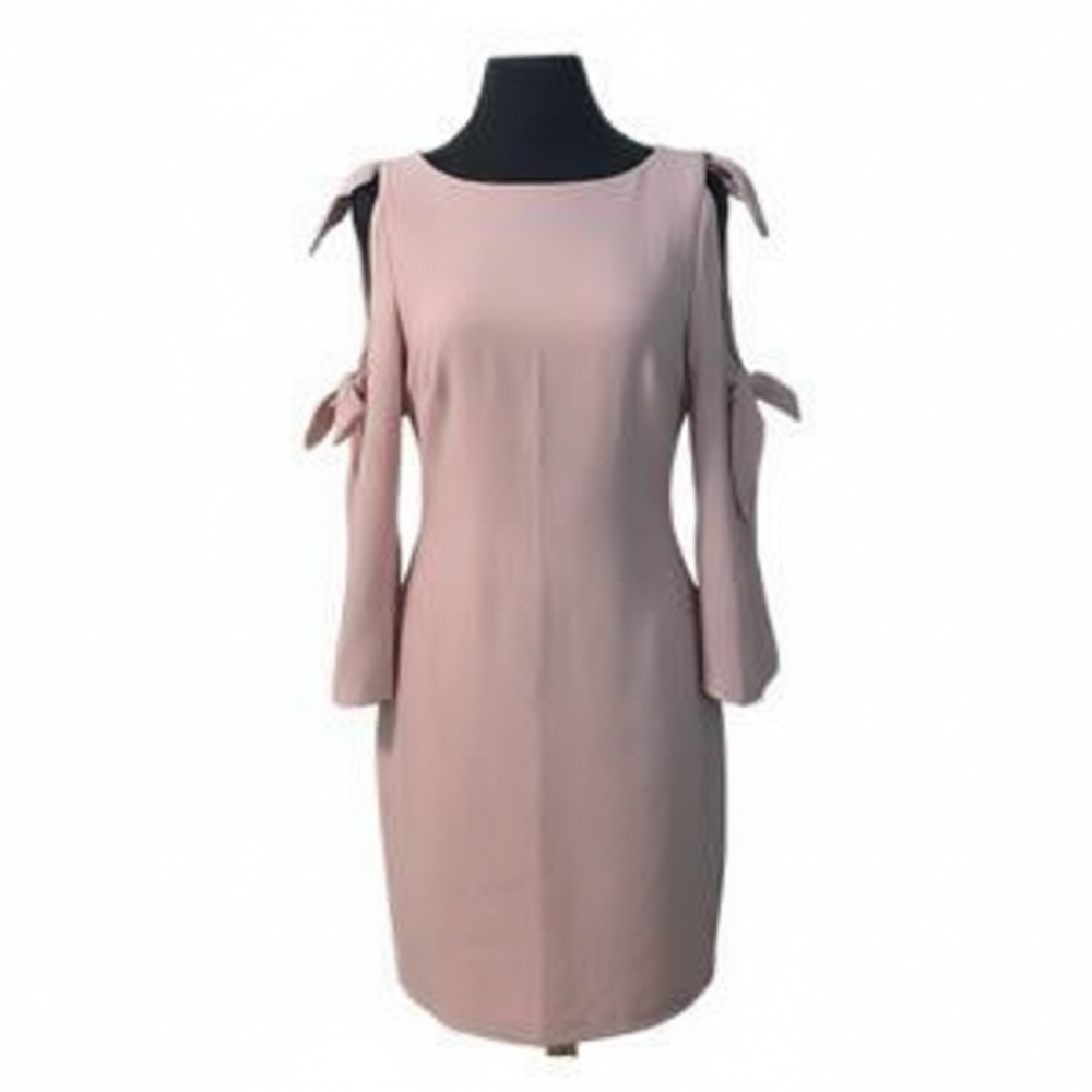NWT Vince Camuto Women's Long Sleeve Cold Shoulder Shift Dress Size Medium Lilac